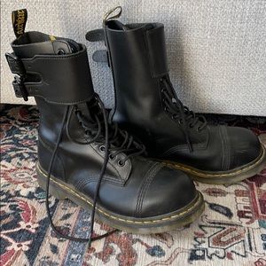 Dr. Martens Hi combat boots with straps